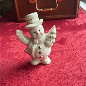 Lenox Snowman Figurine with Gold Buttons